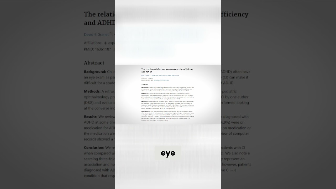 How ADHD Medicine Changes Your Vision