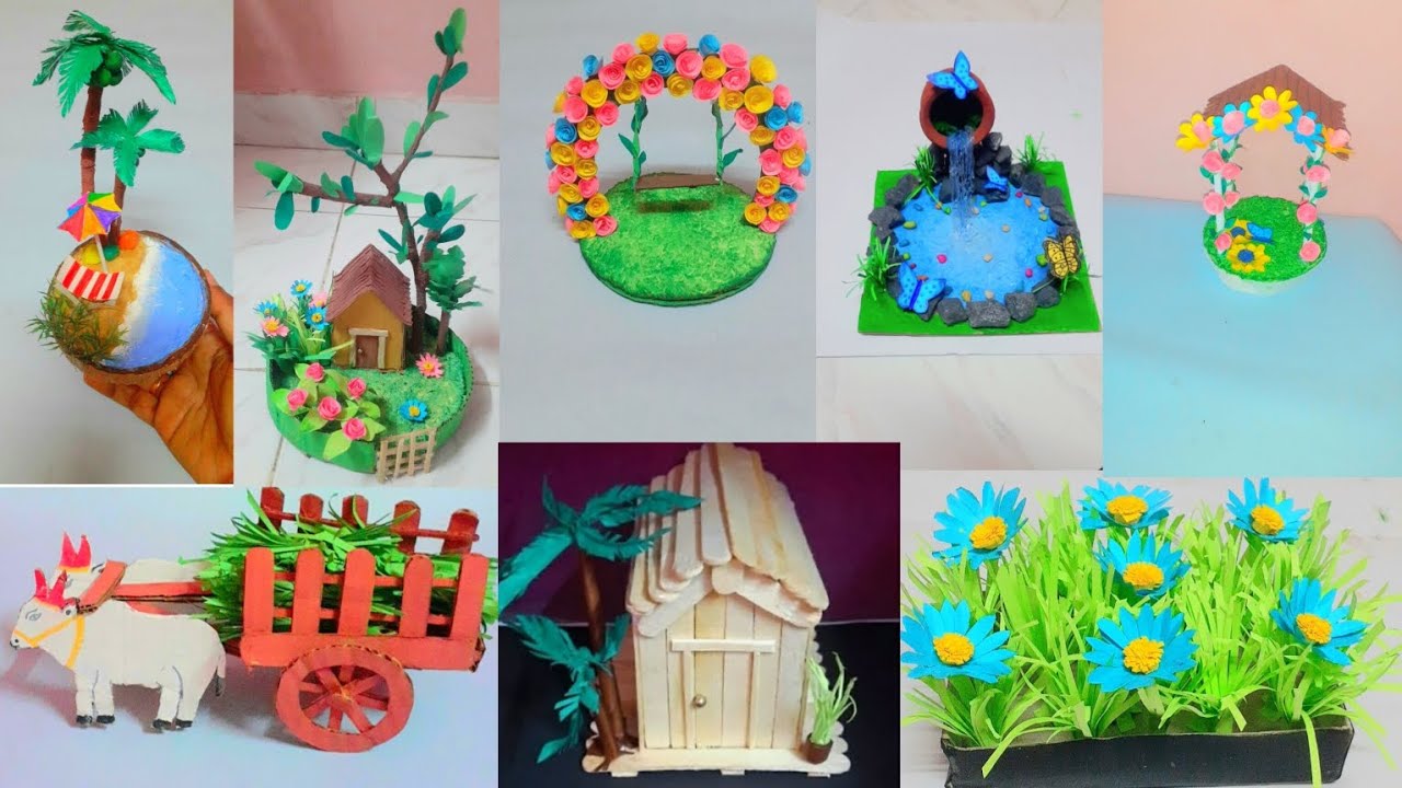 🤩 8 beautiful show pieces craft//using cardboard//home decor ideas//lucky fresh 
