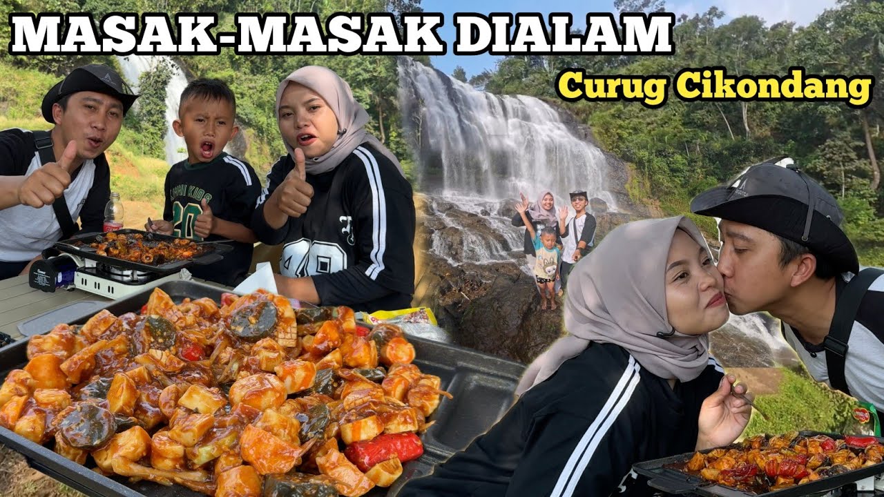 WOW INDAH BANGET TEMPATNYA‼️MASAK-MASAK Barbekyuan DIALAM Curug Cikondang