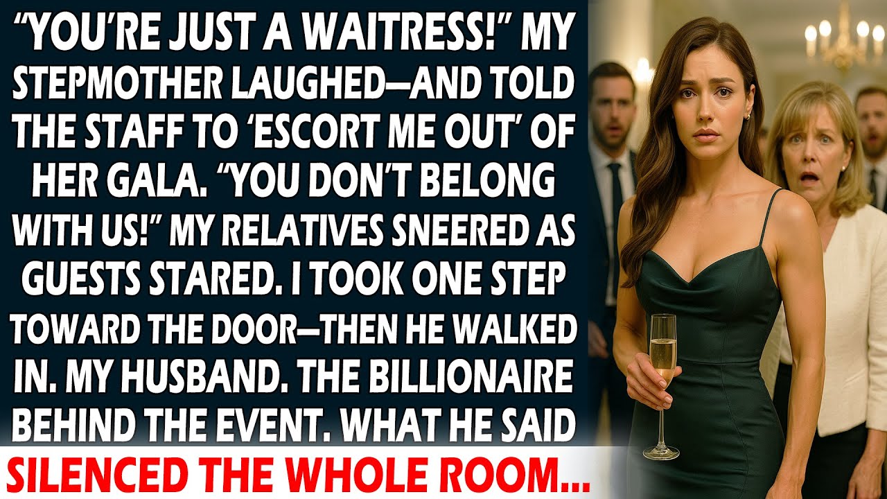My Family Called me a Waitress at Gala, But When My Husband Arrived, They all...