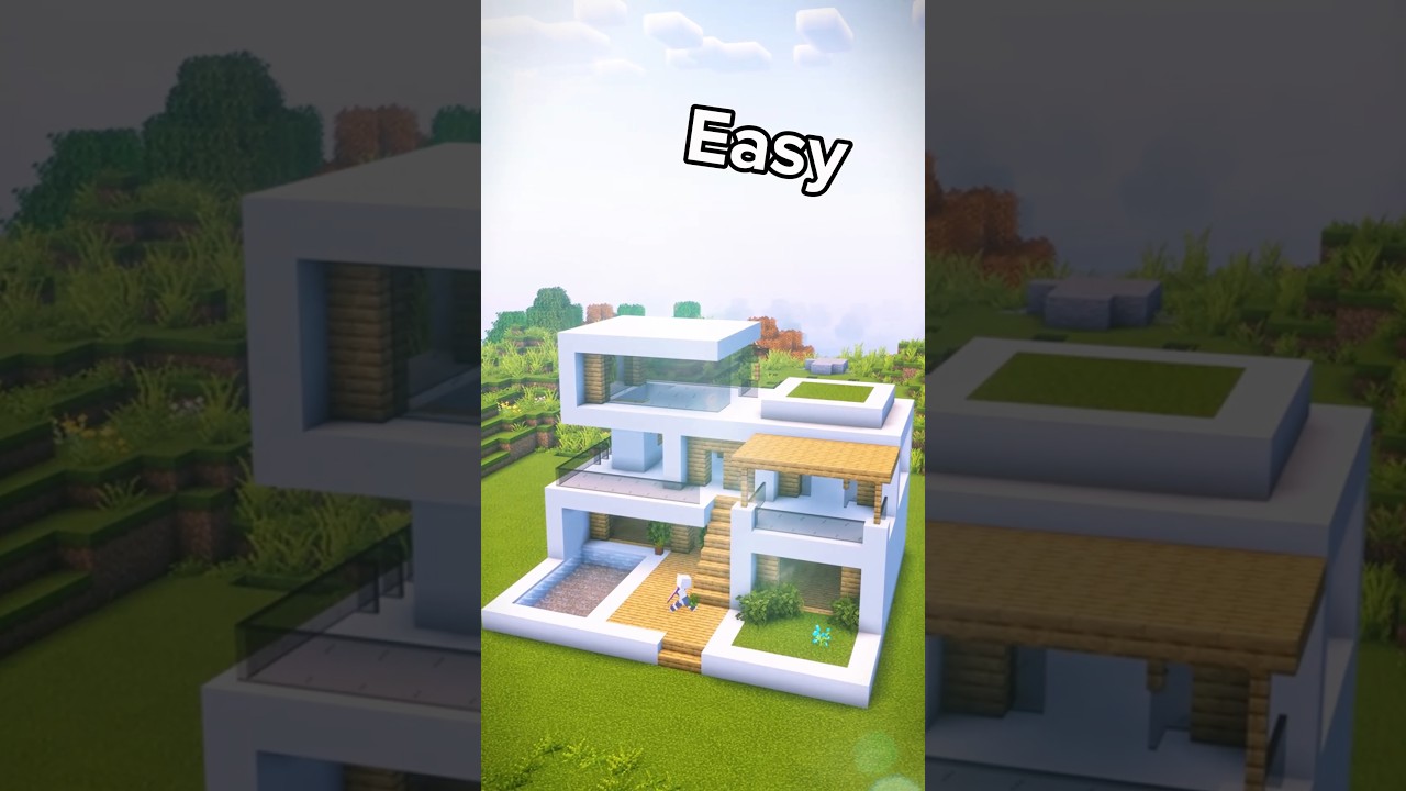 Casa Moderna Minecarft F&aacute;cil Tutorial🏠 #shorts #minecraft #minecraftbuilding