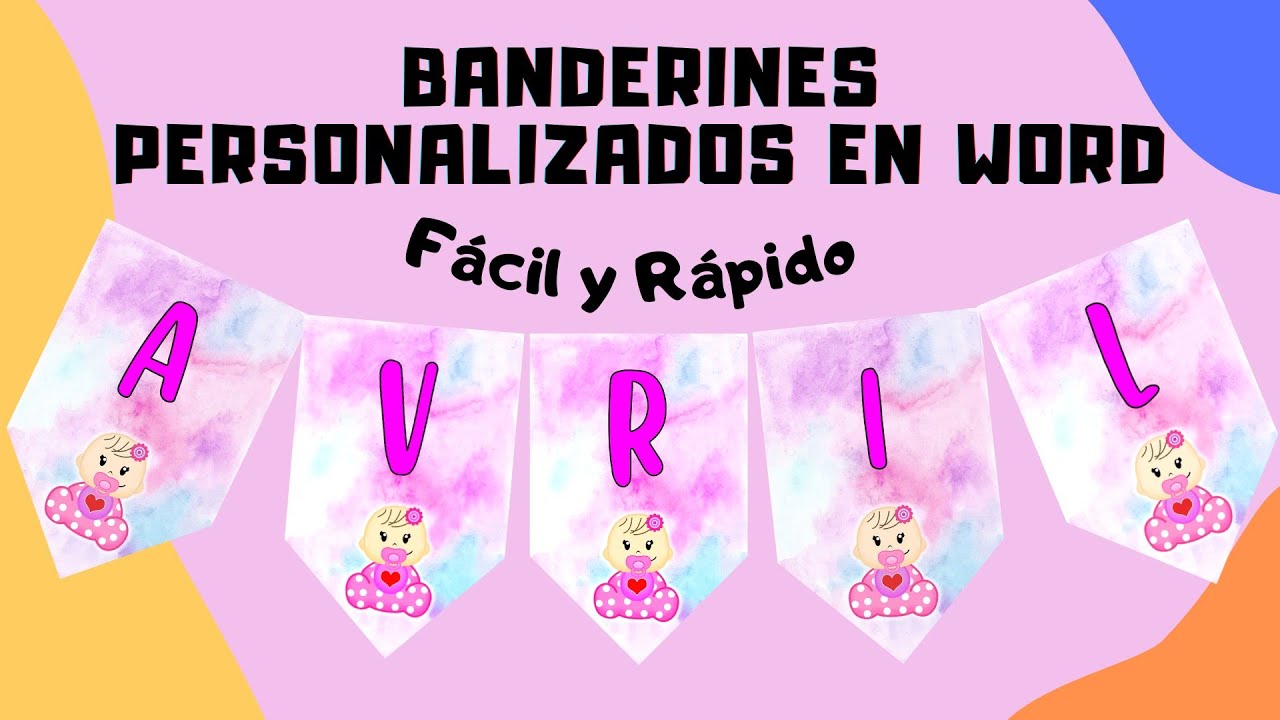 DIY • TUTORIAL Como Hacer Banderines Personalizados En Word • Fiesta Tematica • Decoracion Fiestas