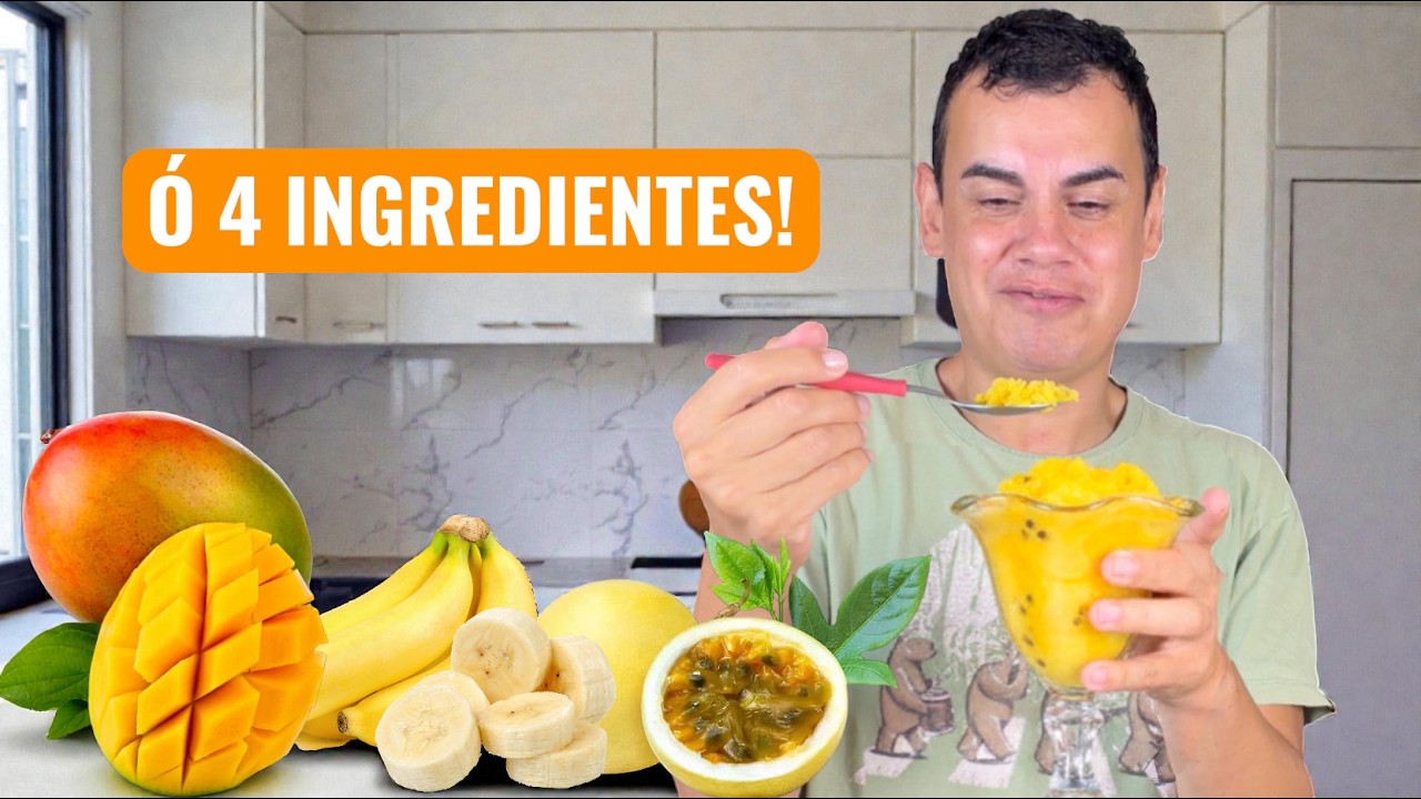Misturei Manga com Maracujá e o resultado surpreendeu todo mundo! (Sobremesa Saudável)