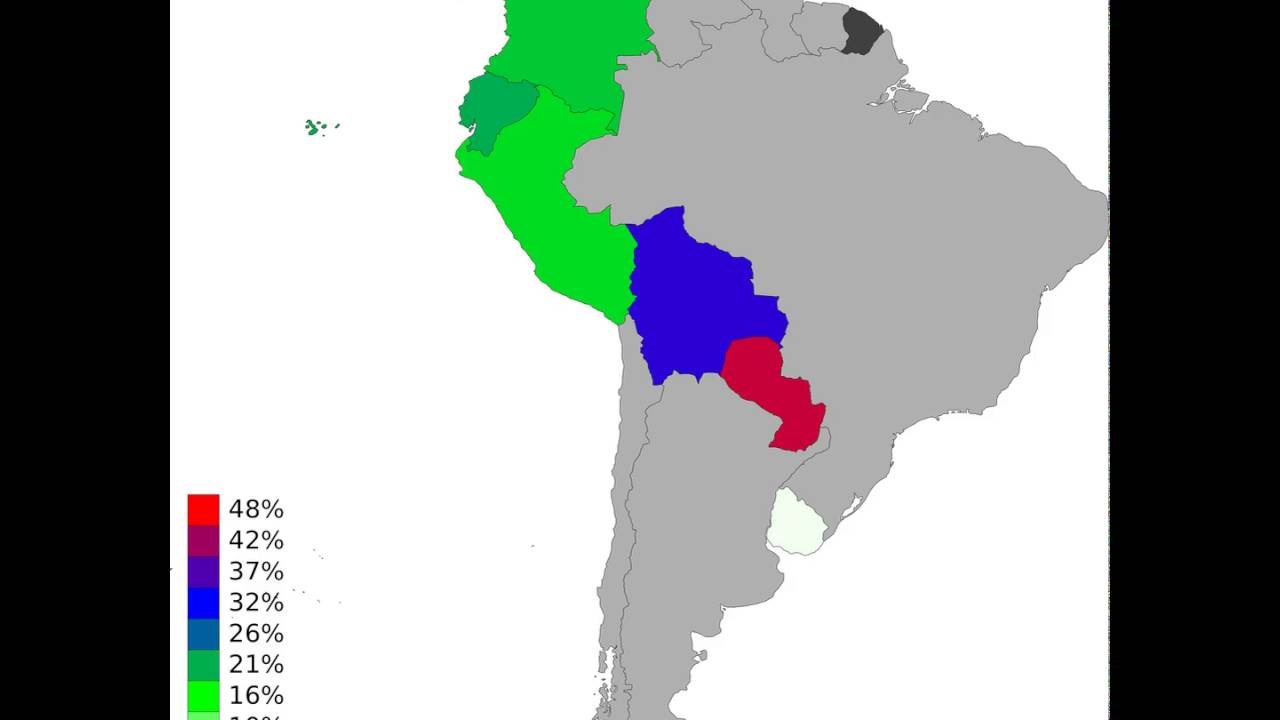 South America - Rural Poverty Gap At National Poverty Lines - Timelapse