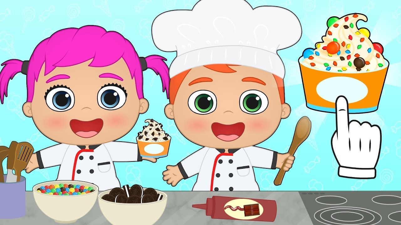 BEBES ALEX Y LILY Cómo hacer Mcflurry de Oreo y caramelos M&M's 😋 Recetas para niños