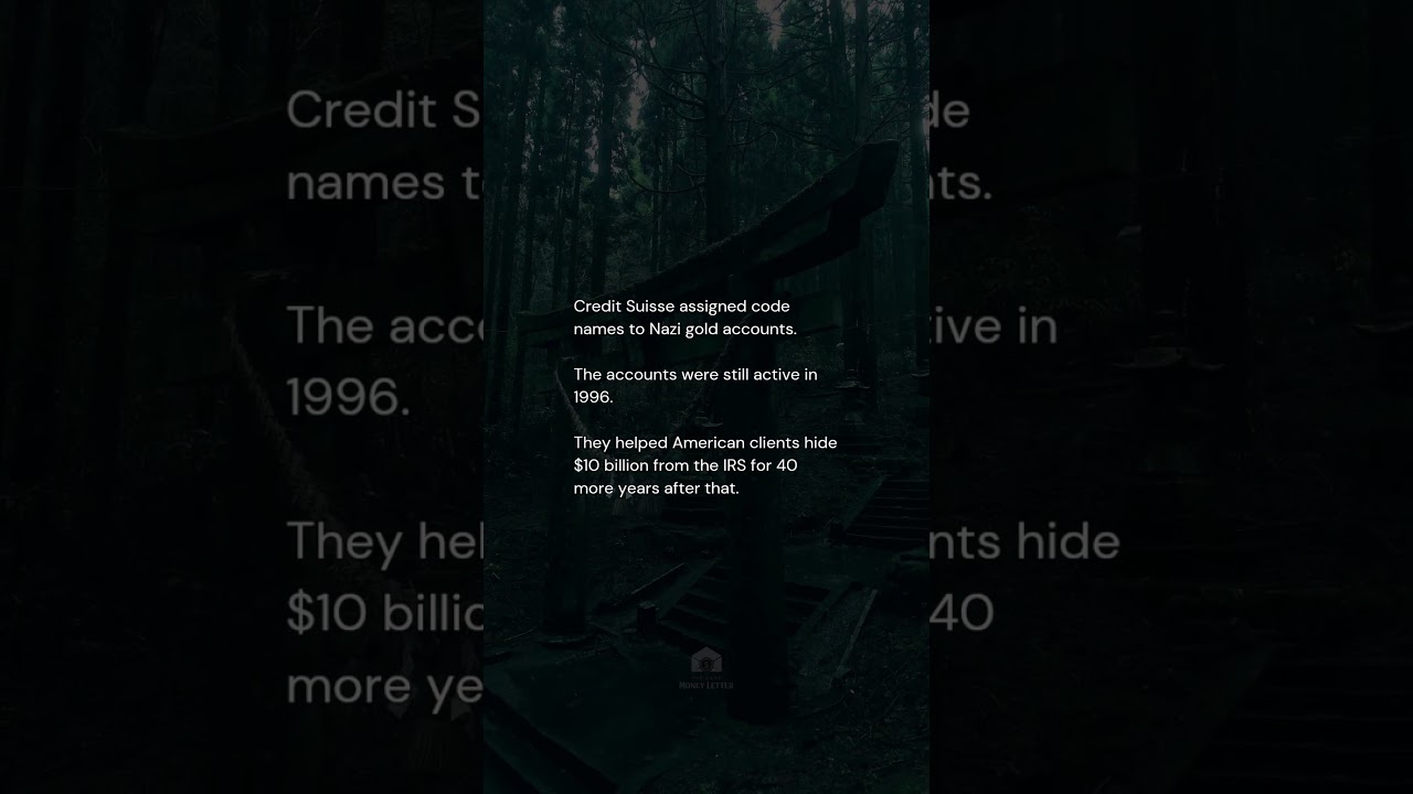 Credit Suisse: Nazi Gold Accounts, Criminal Tax Conspiracy, Then Archegos. Same Pattern.