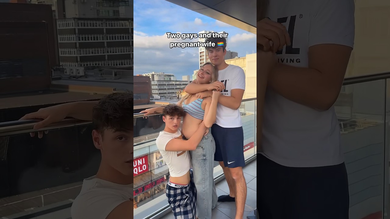 Two GAYS🏳️&zwj;🌈 and their PREGNANT wife‼️🤰😱 @svandyloveshorts #pregnant #pregnancy #boyfriend