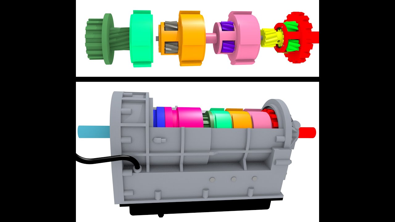 3D Model of 6 Speed Allison Automatic Transmission