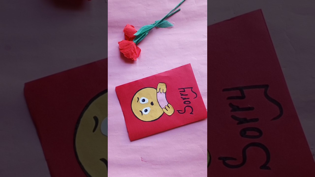 simple and easy sorry card #diy #handmade sorry card #papercraft #shorts