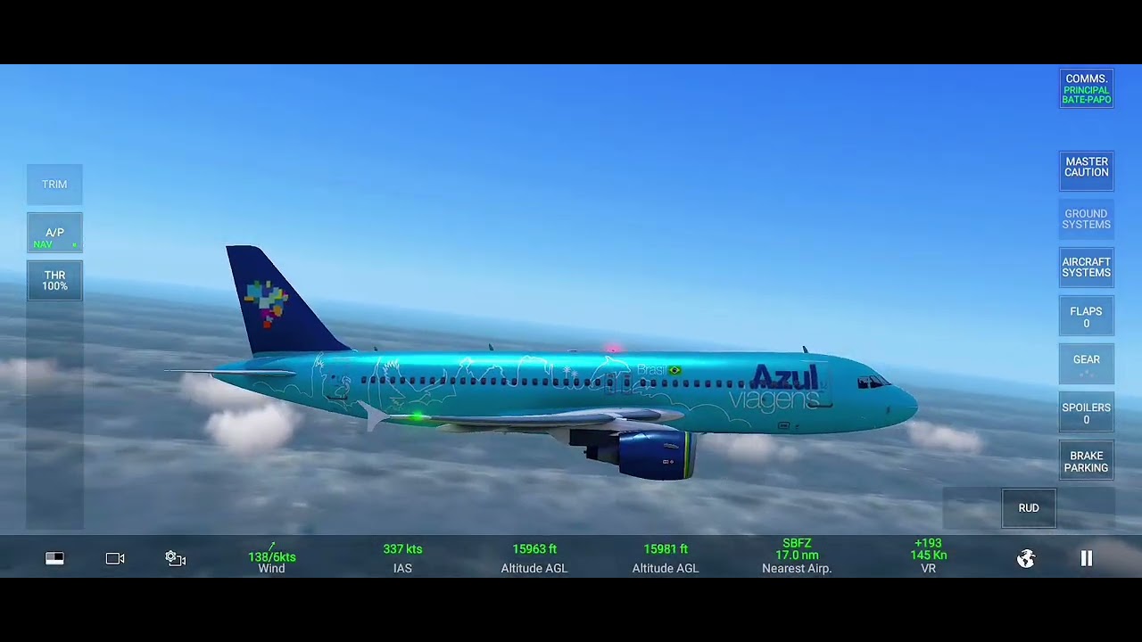 ✈️Vôo de Fortaleza para Jericoacoara - A320 RFS #jogo #automobile #aviation #rfs #aeroporto✈️
