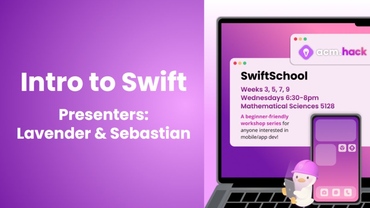 SwiftSchool Workshop 1: Intro to Swift