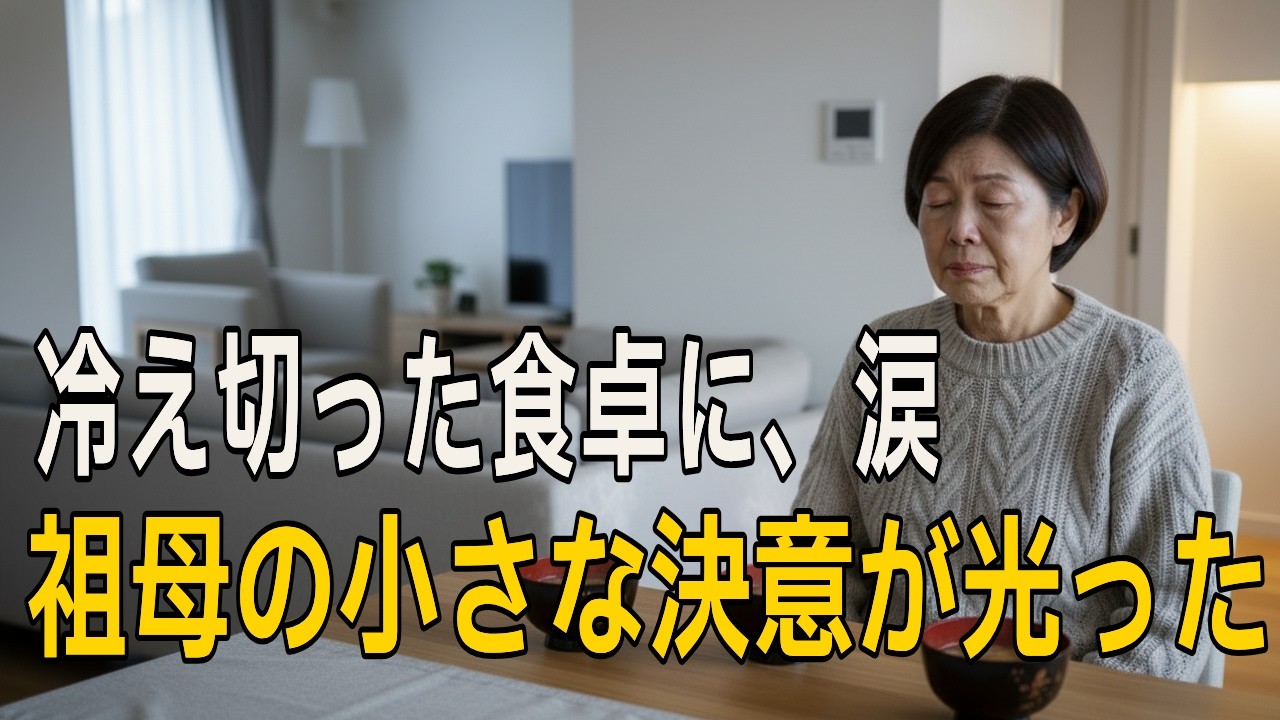 【祖父母と孫の和解】冷え切った食卓を変えた、祖母の小さな決意
