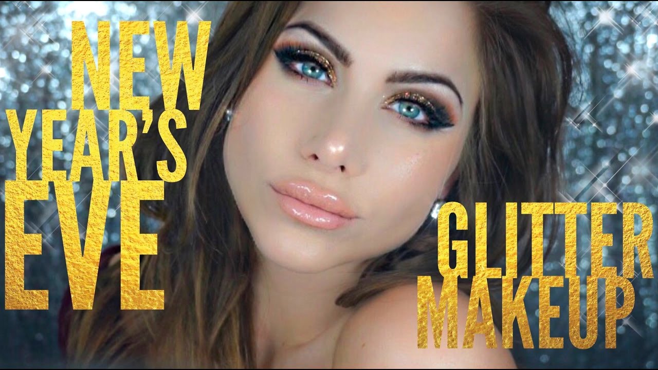 NYE glitter makeup tutorial | Bronze & Gold Glitter | BeeisforBeeauty