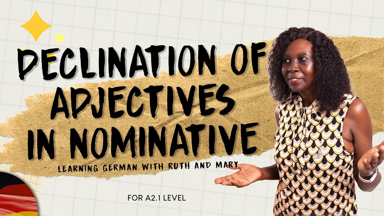 Adjective Declination Nominative - German Lesson 6 A2.1 YouTube
