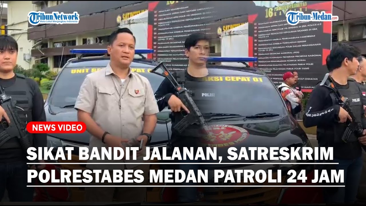 Satreskrim Polrestabes Medan Patroli 24 Jam Demi Sikat Bandit Jalanan