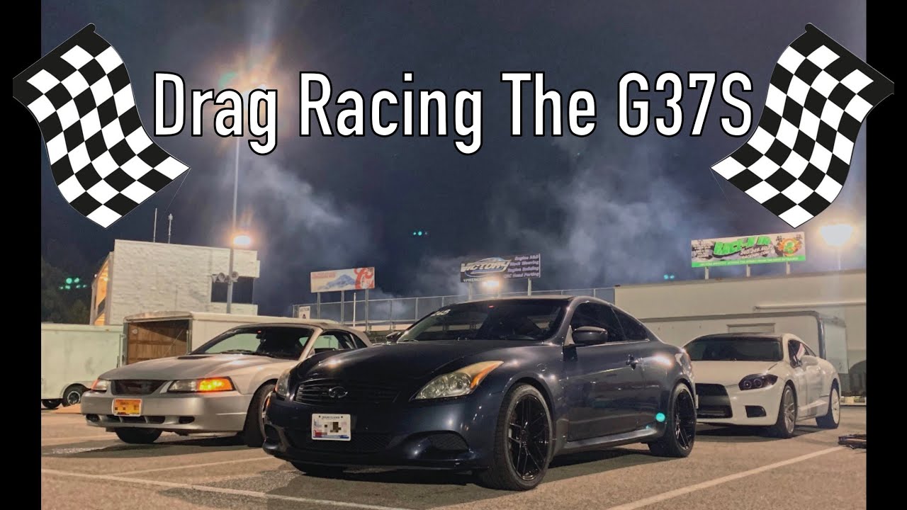 G37S drag race | First time drag racing with the G | G37 1/4 mile