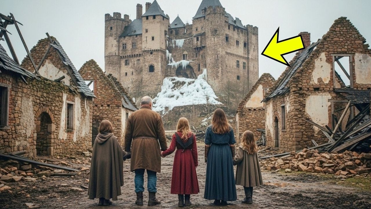 VIUDO ANCIANO EXPULSADO del PUEBLO, encuentra un CASTILLO CONGELADO y ABANDONADO con sus NIETOS…