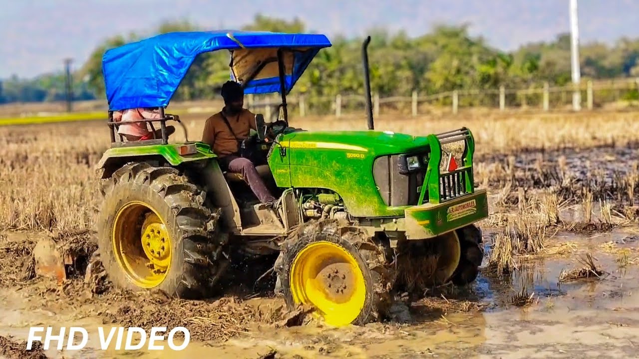 JOHN DEERE 4WD 50HP TOP VARIENT TRACTOR PUDDLING VIDEO |  KISHAN BANGLA | SUBSCRIBE 