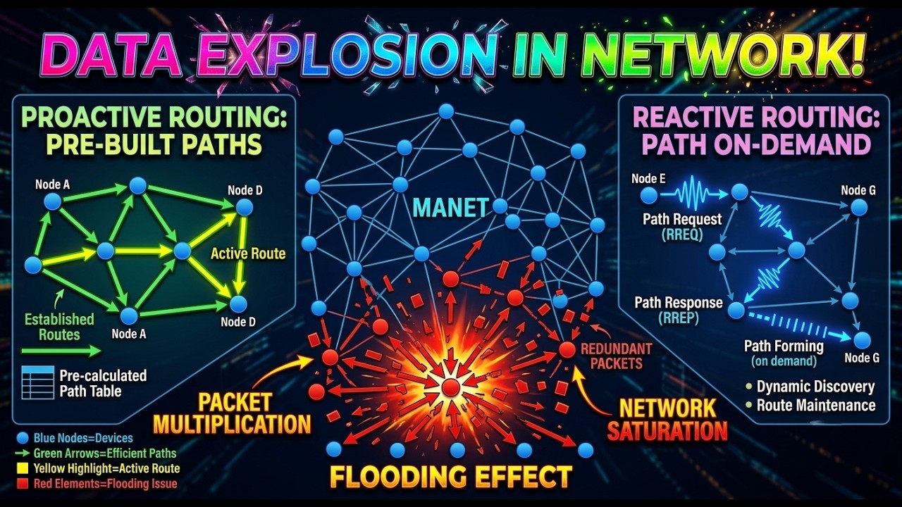 Wireless Networking - Lec 3 - ProActive & Reactive Routing - Flooding of Data Delivery
