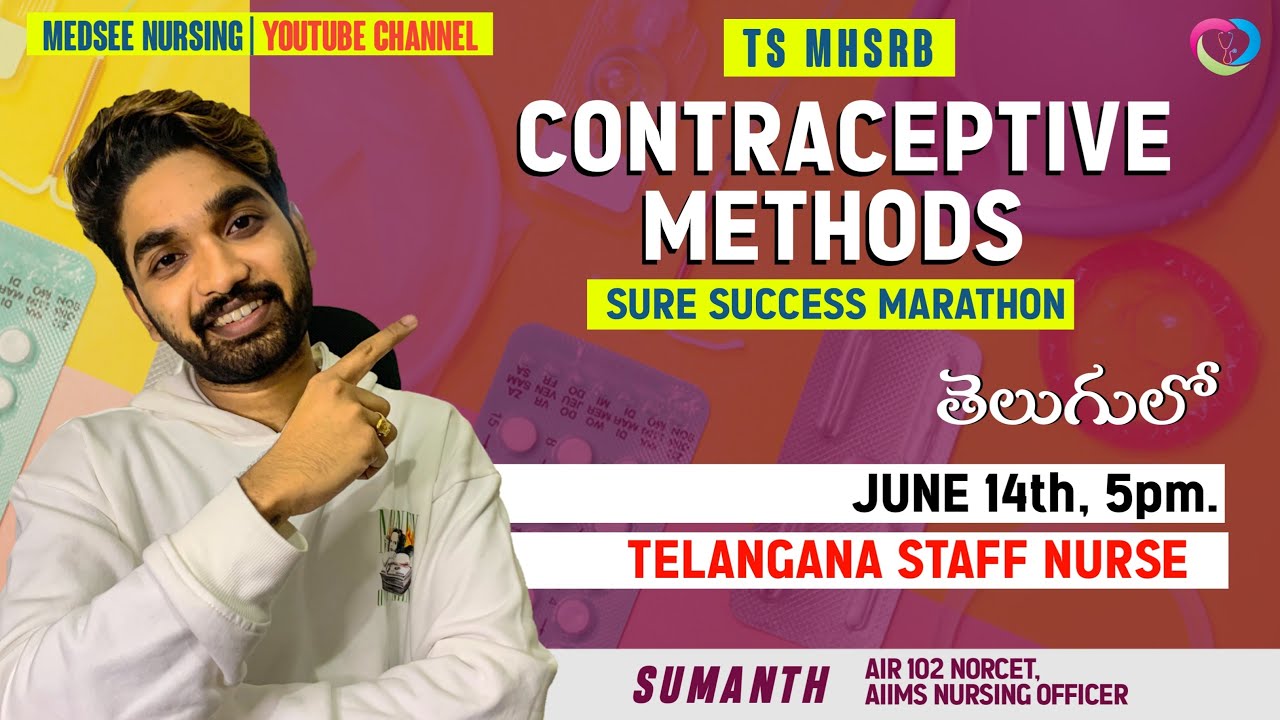 📌 TS MHSRB Highly Important class  | Contraception | Medsee Nursing #telanganastaffnurse