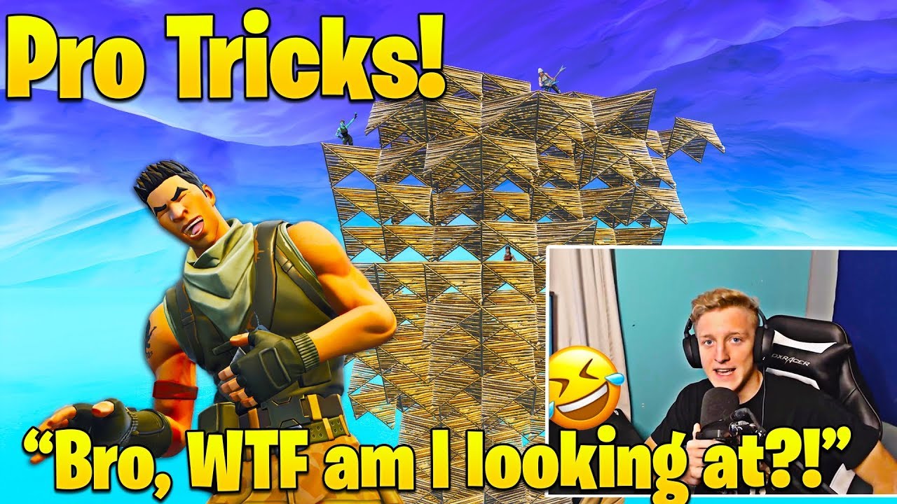Tfue Can't Believe This Building Trick Pros are Using! (Funny Pyramid Strategy)