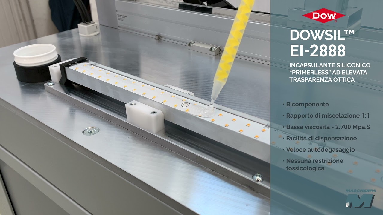 DOWSIL&trade; EI 2888 Incapsulante Siliconico Primerless ad elevata trasparenza ottica | Mascherpa