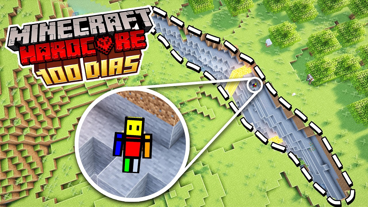 Sobreviv&iacute; 100 D&iacute;as en una RAVINE ⛏️ en Minecraft Hardcore