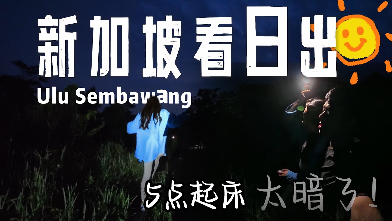 第一次看日出 新加坡既然还有这种像kampung的地方! | Enjoy Sunrise in Singapore in the misty field! Ulu Sembawang Point