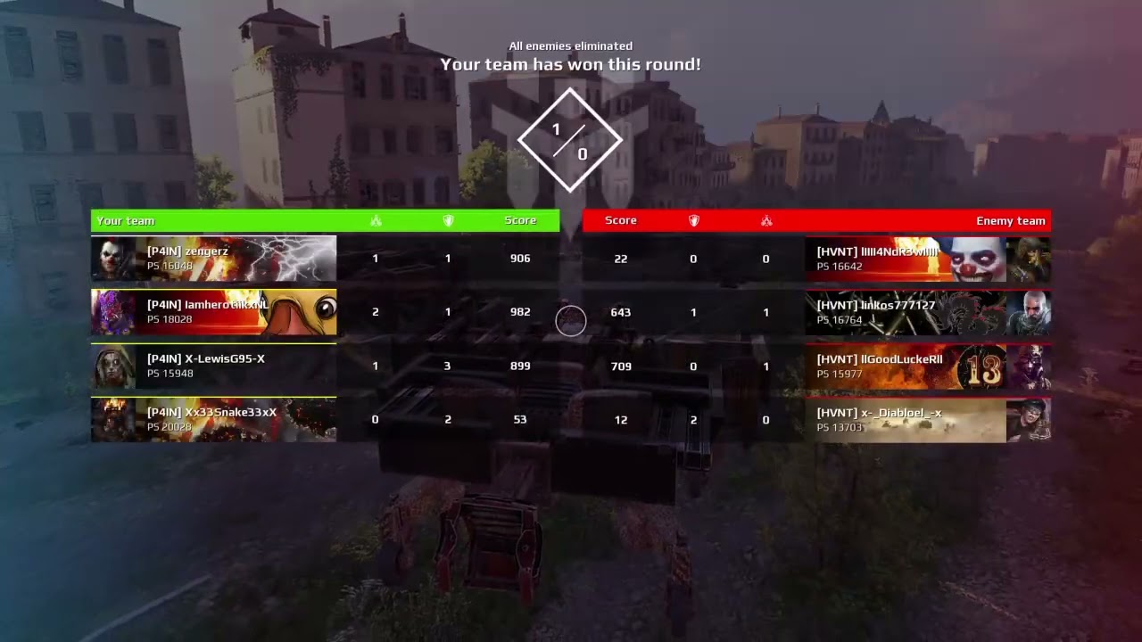 Crossout Clan Battle P4IN vs HVNT 11 1 22 mp4