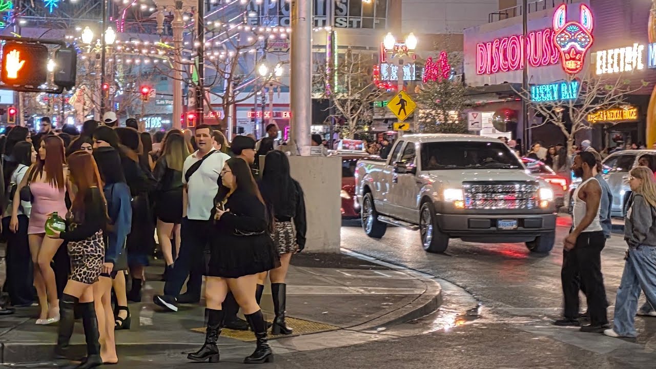 ​Fremont Street: Saturday Night Chaos 🔥