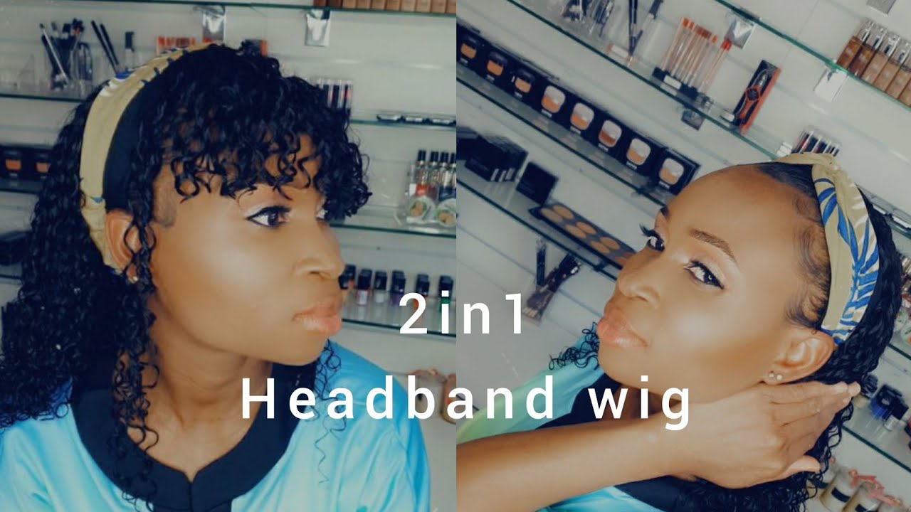 Diy Headband Wig with bangs ( 2 in 1 wig)