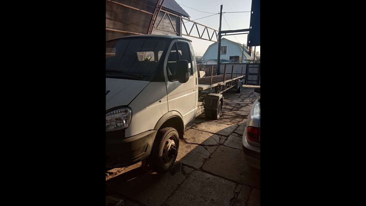 Первый выезд Газель с полуприцепом