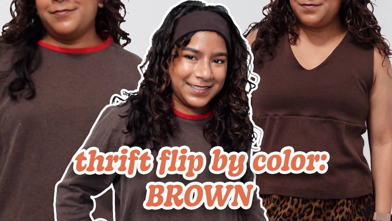 Thrift Flipping 3 Brown Tops Because Fabric Is Getting Expensive!