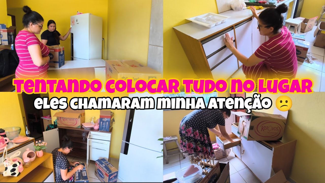 COZINHA DA CASA NOVA TOMANDO FORMA AOS POUCOS 🙏 TENTANDO COLOCA TUDO NO LUGAR+CHAMARAM MINHA ATENÇÃO