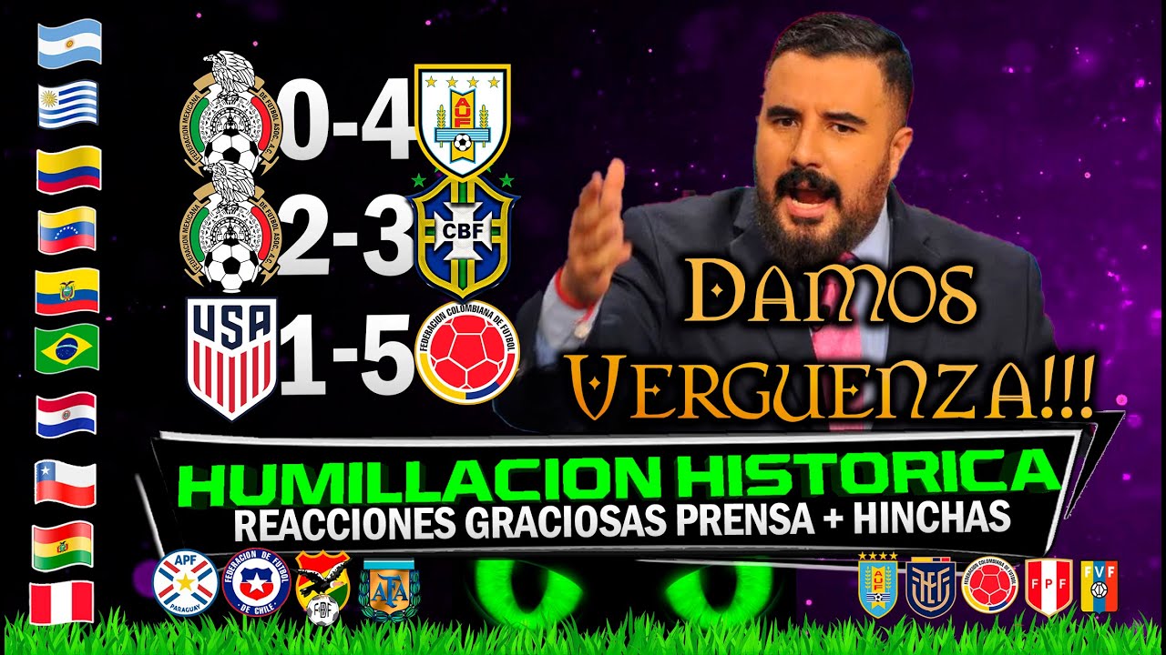 TOP 3 HUMILLACIONES HISTORICAS🔥 CONMEBOL VS CONCACAF Amistosos Internacionales 2024 🏆Reacción Prensa