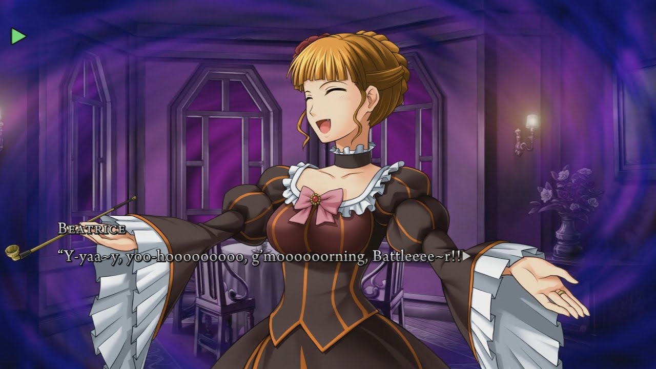 Beato cheers up Battler (Alliance | Umineko)
