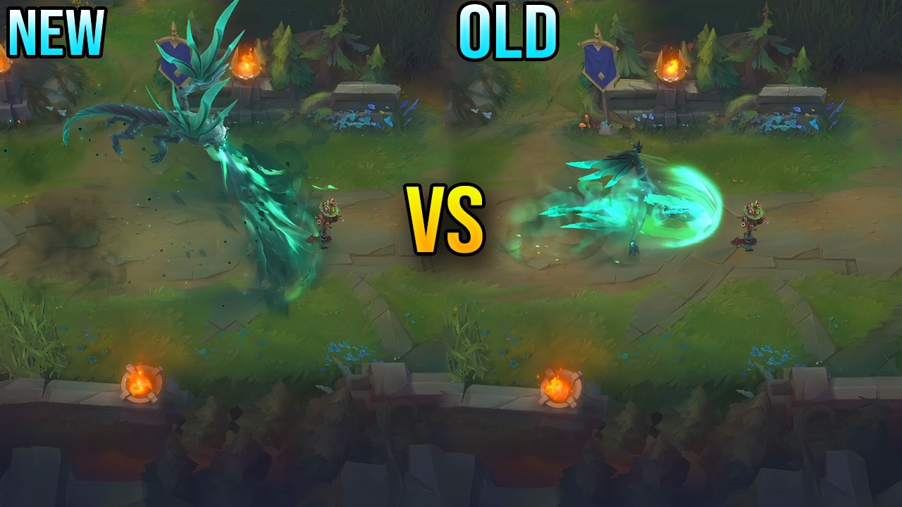Ruined Shyvana BEFORE vs AFTER Rework - Skin Comparison - League of Legends