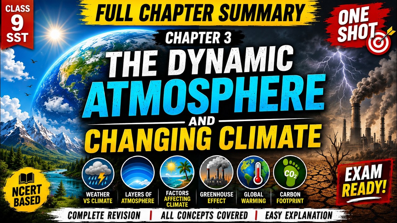 Chapter 3 The Dynamic Atmosphere and Changing Climate | Full Chapter Summary | Class 9 SST