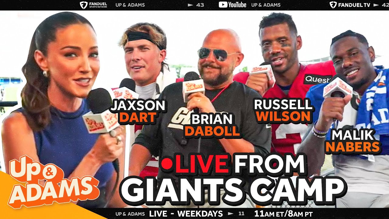 Malik Nabers, Russell Wilson, Jaxson Dart, & Brian Daboll | LIVE from Giants Training Camp