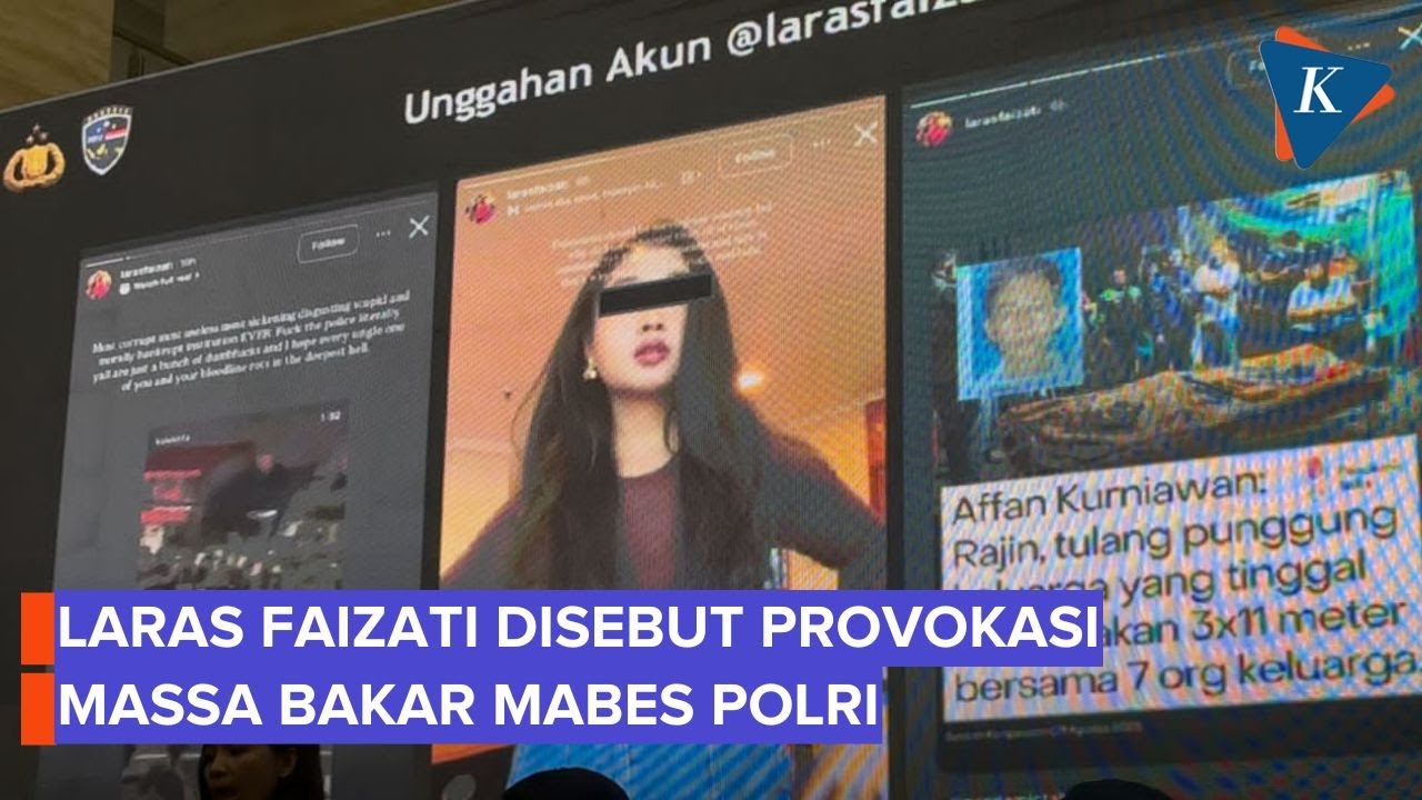 Pegawai Lembaga Internasional Laras Faizati Ditangkap atas Dugaan Provokasi Massa Bakar Mabes Polri