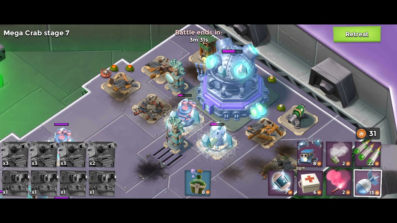 Mega crab stage 1-10 boom beach | Masham Gaming YT