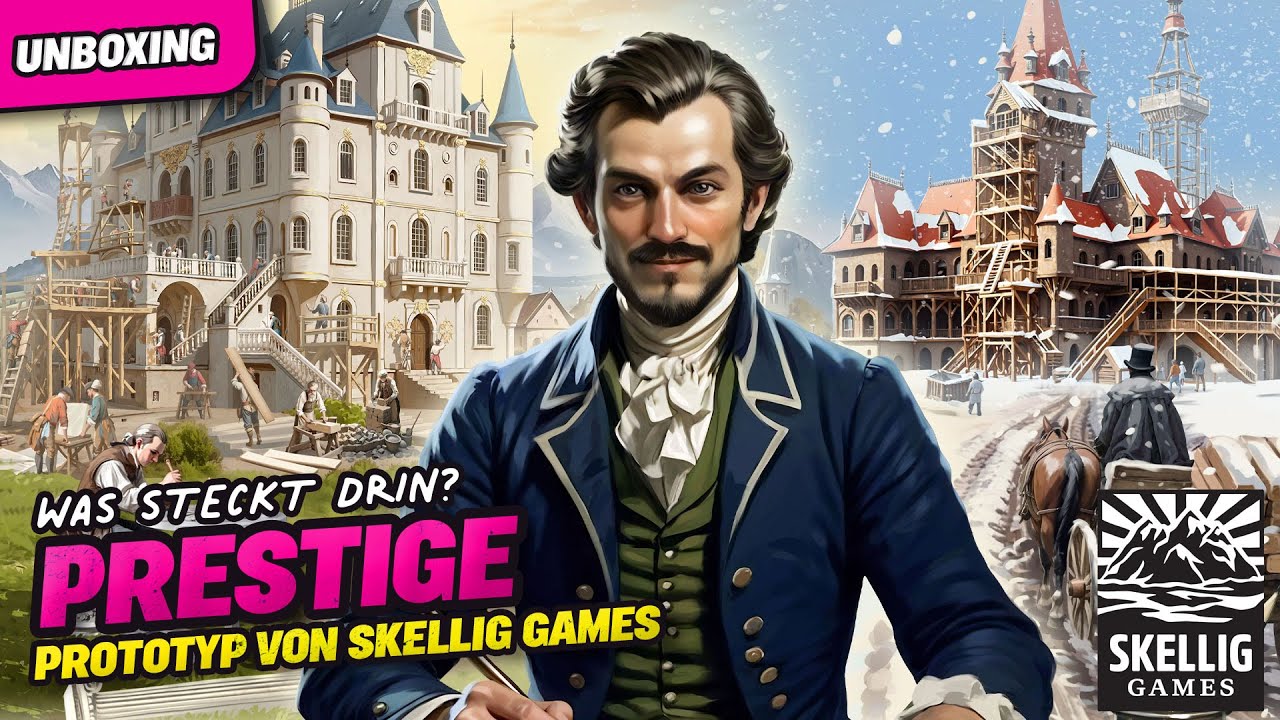 PRESTIGE - Erster Blick - Brettspiel-Prototyp - Skellig Games - Unboxing