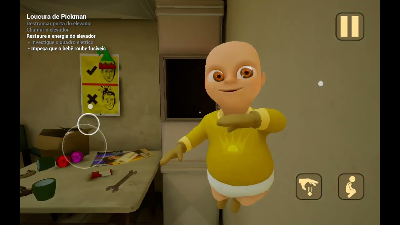 jogando o bebê de amarelo