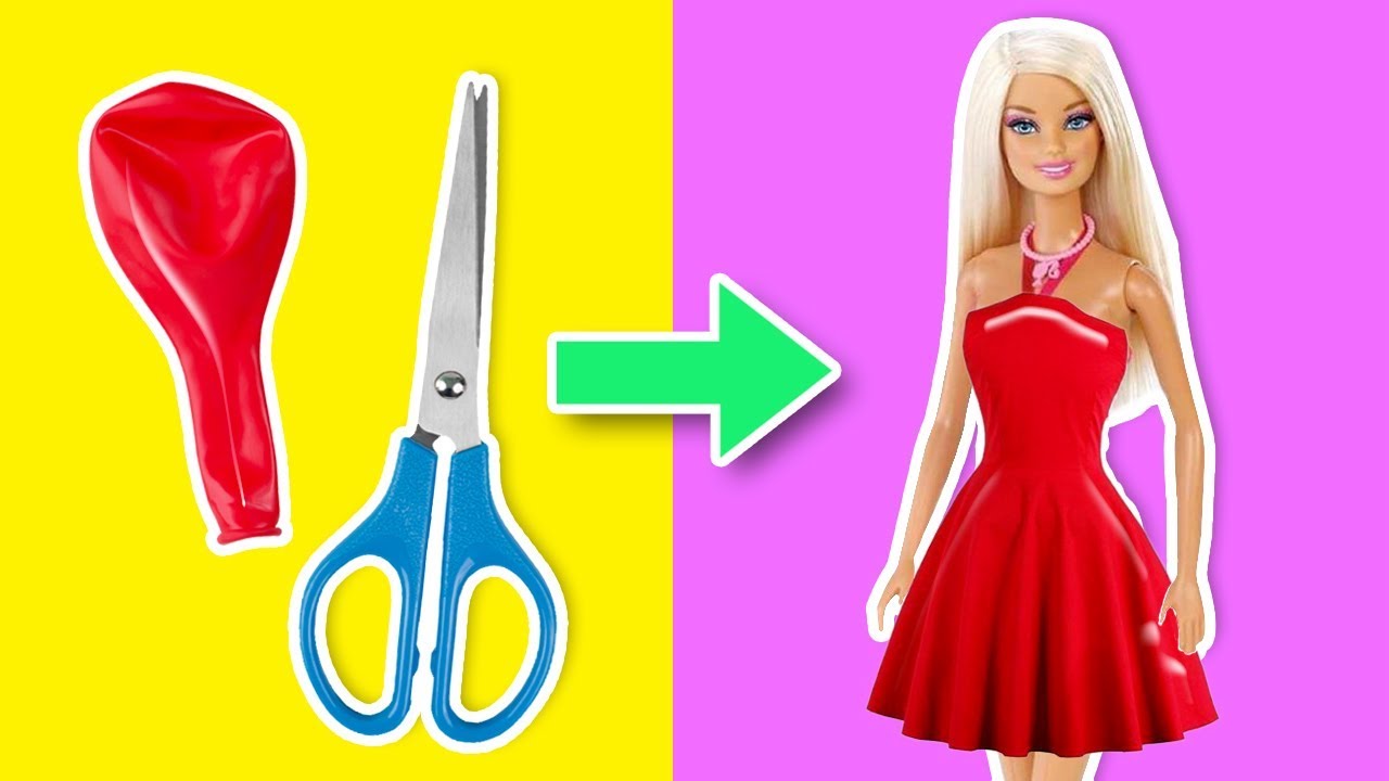 👗 Crea ROPA para BARBIE en UN MINUTO 👙Trajes de Baño, Vestidos y más! 😱 Manualidades Fantásticas!