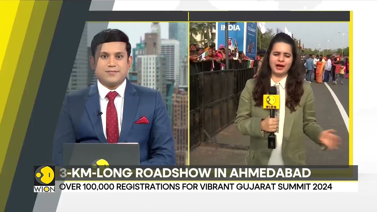 Gujarat Global Summit 2024  Modi Al Nahyan roadshow ahead of mega event   WION