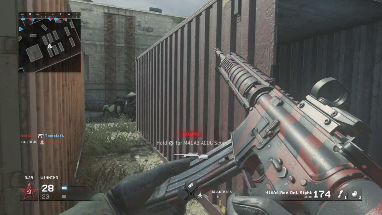 COD 4 Modern Warfare Remastered Red Dot Sight  Attachment Gameplay Review