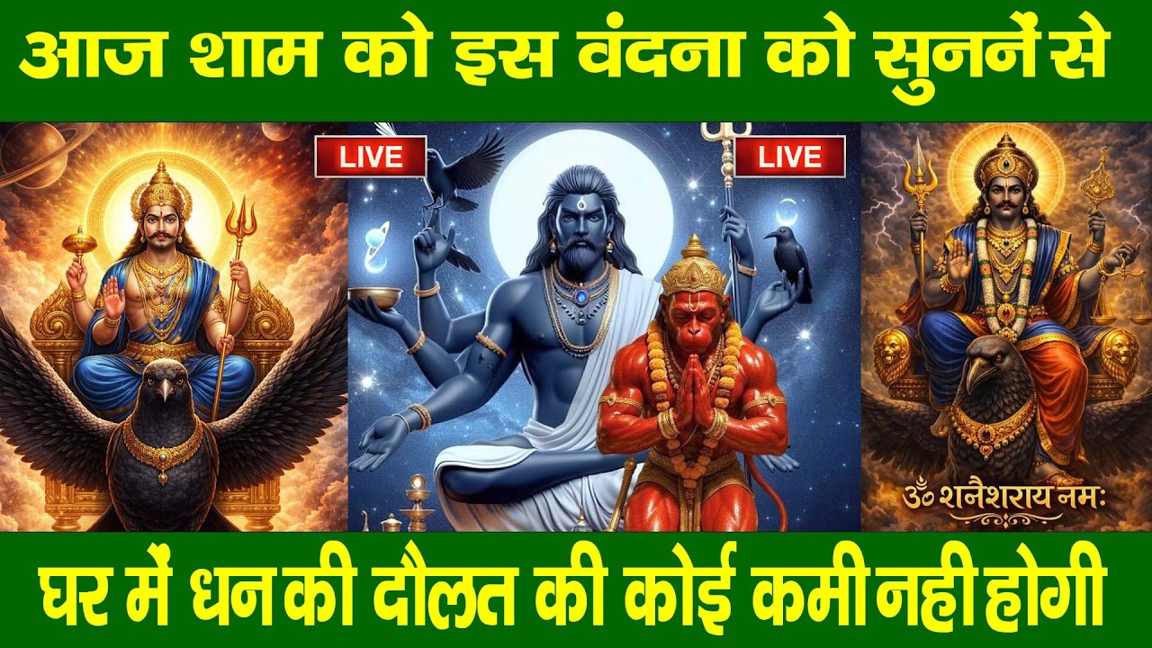 LIVE : शनिवार संध्या भक्ति -आज शाम इस वंदना को सुनने से शनिदेव प्रसन्न होकर सभी मनोकामनापूर्ण करते ह