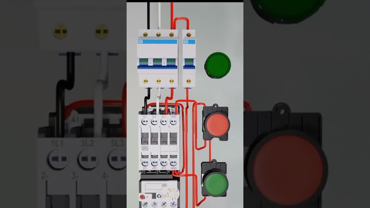 Aula Como LIGA UM MOTOR forma Simples Partida DIRETA #eletrica #motor #comandoseletricos  #obras