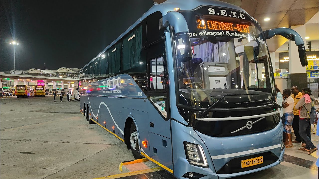 S.E.T.C. VOLVO 9600 PREMIUM JOURNEY | TRICHY To CHENNAI | A/C SEATER | ROUTE 123 | CABIN VIEW RIDE