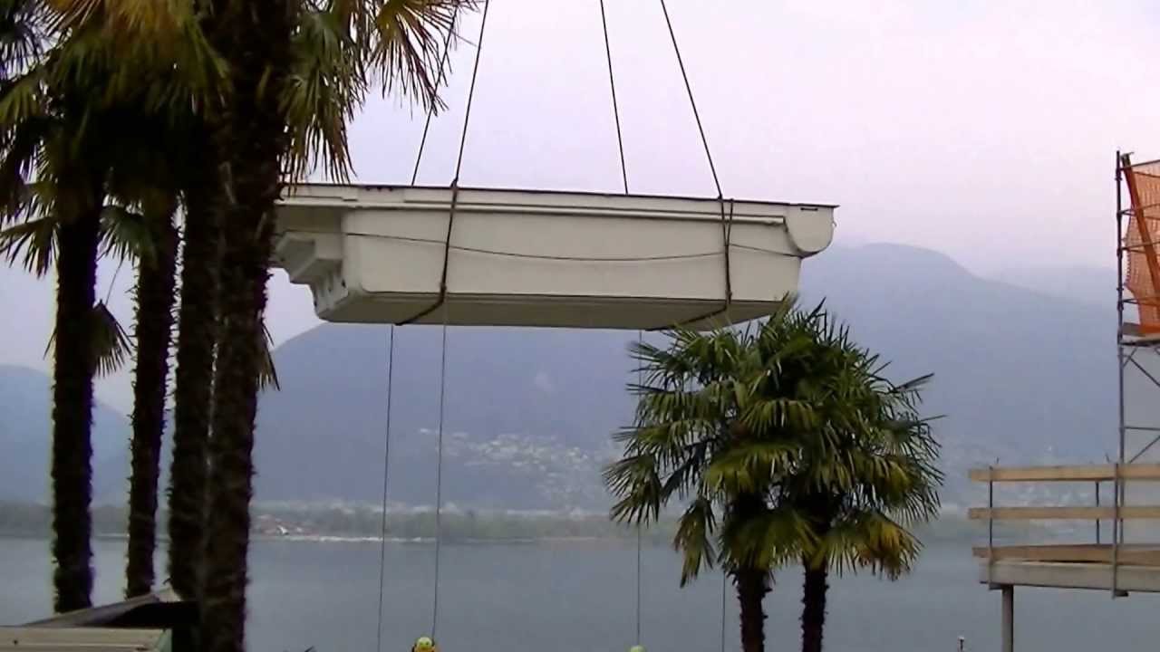 Rivierapool Linear 845 Transport per Helikopter